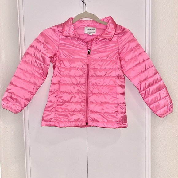 Amazon Essentials Girls Lightweight Water-Resistant Mock Puffer Jacket Small - Picture 4 of 7